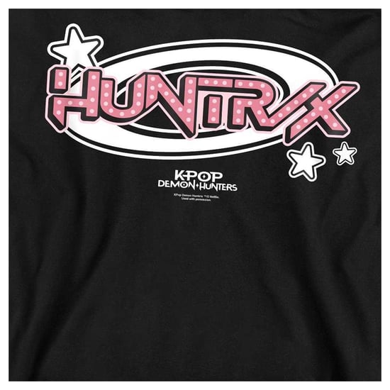K-Pop Demon Hunters Unisex Adult Huntrix Circle Logo Sweatshirt (Black) - Image 3
