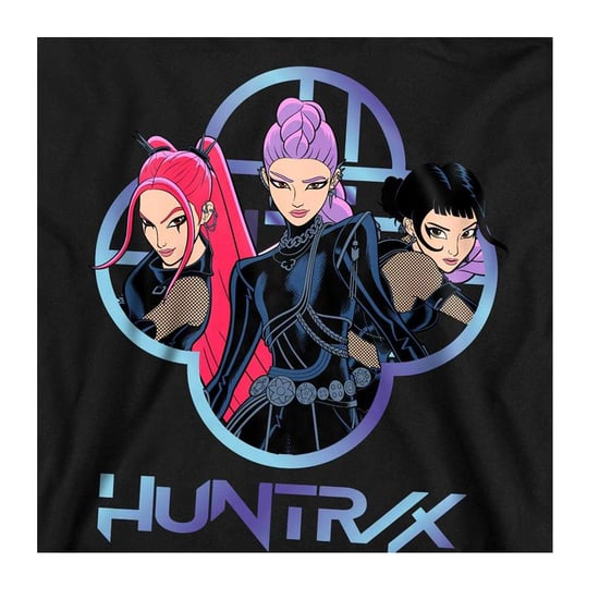 K-Pop Demon Hunters Unisex Adult Huntrix Girls Logo Sweatshirt (Black) - Image 3