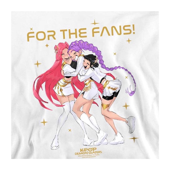 K-Pop Demon Hunters Unisex Adult Huntrix Golden Group Sweatshirt (White) - Image 3