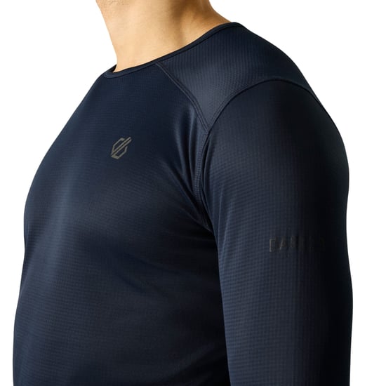 Dare 2B Mens Ventura Grid Crew Neck Fleece Top (Navy) - Image 5