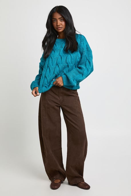 Cable Knit Oversized Jumper - Image 2