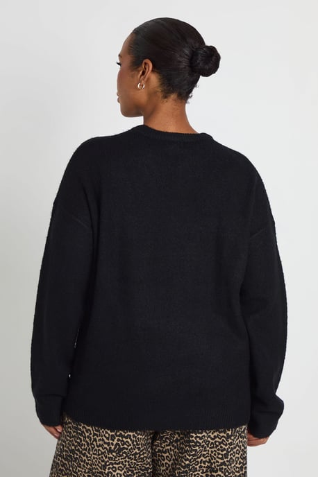 Plus Knitted Crew Neck Jumper - Image 3