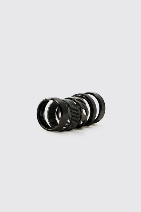 5 Pack Black Stainless Steel Rings Set - Image 3