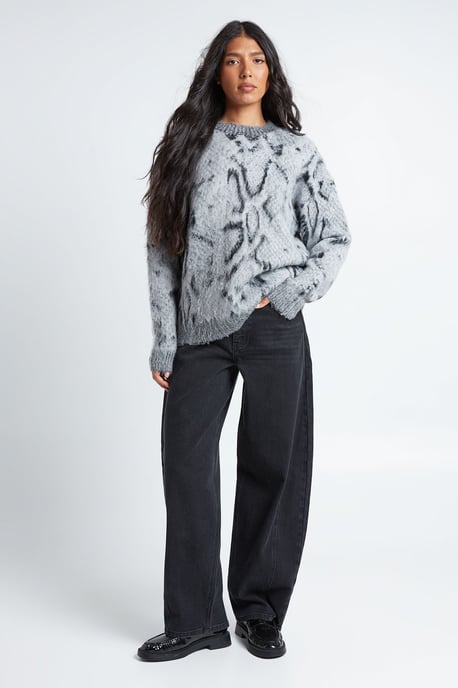 Tall Snake Print Super Soft Crew Neck Jumper - Image 2