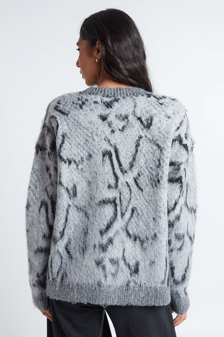 Tall Snake Print Super Soft Crew Neck Jumper - Image 3