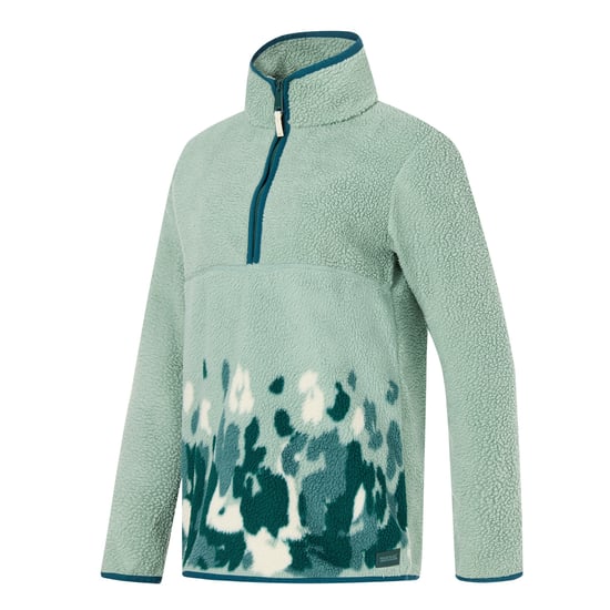 Regatta Womens/Ladies Frankie Leopard Camo Borg Half Zip Fleece Top (Glacier Green) - Image 6