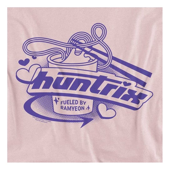 K-Pop Demon Hunters Unisex-sweatshirt voor volwassenen ‘Huntrix Fueled By Ramyeon’ (Roze) - Image 3