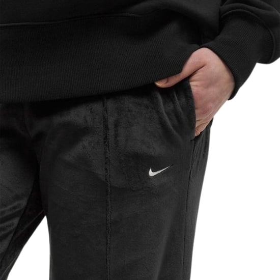 Nike Women's Sportswear Chill Knit Mid-rise Black Velour Pants - Image 4