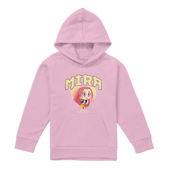 K-Pop Demon Hunters Childrens/Kids Huntrix Mira Collegic Pullover Hoodie (Light Pink) - Image 1