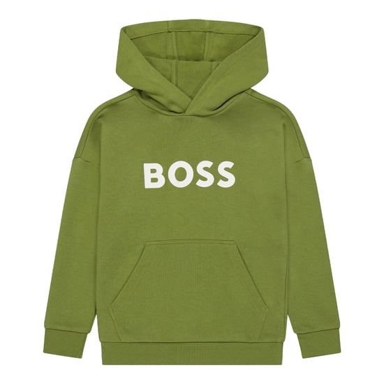 Boss Hoodie met opdruk van letters voor kinderen (standaardmodel) (Groen) - Image 1