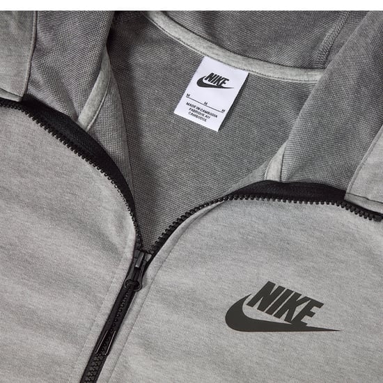 Nike Sportswear Tech Essentials Men's Full-zip Grey Fleece Hoodie - Image 6