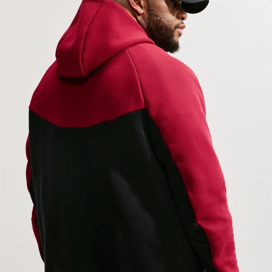 Nike Mens Tech Chevron Full Zip Hoodie (Red/Black) - Image 5