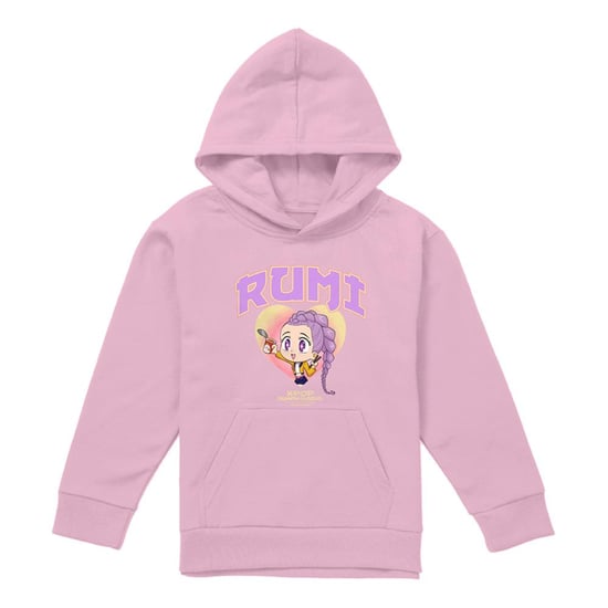 K-Pop Demon Hunters Childrens/Kids Huntrix Rumi Collegic Pullover Hoodie (Light Pink) - Image 1