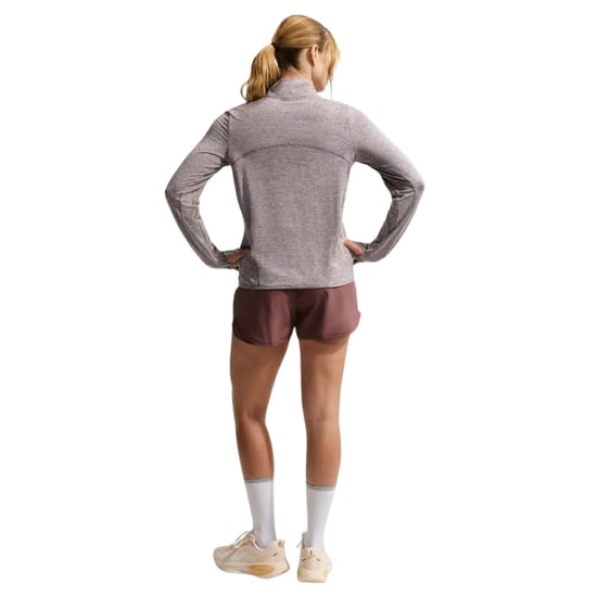 Nike Swift Women's Uv Protection 1/4-zip Brown Running Top - Image 4