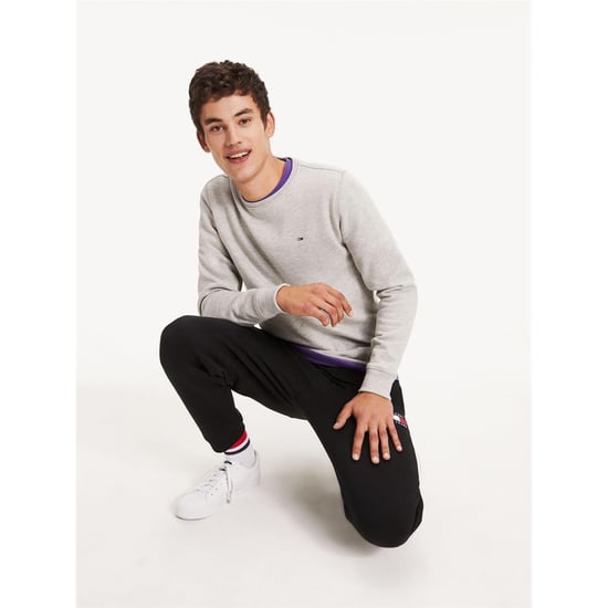 Tommy Jeans Heren fleece gevoerd sweatshirt (Grijs Heide Marl) - Image 4