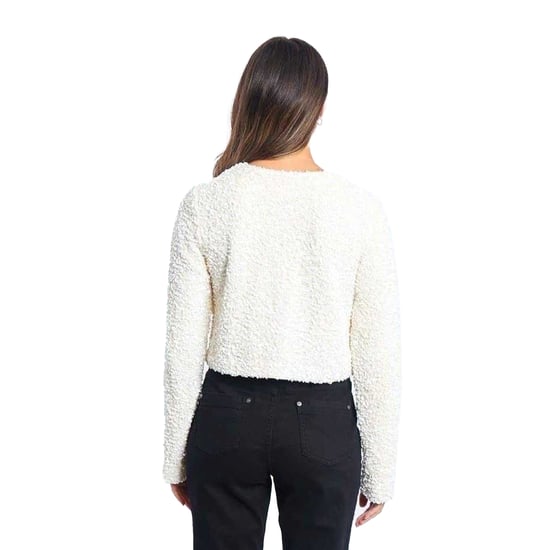 Be You Damesblouse met strik, pailletten en een losse pasvorm, met lange mouwen (Crème) - Image 3