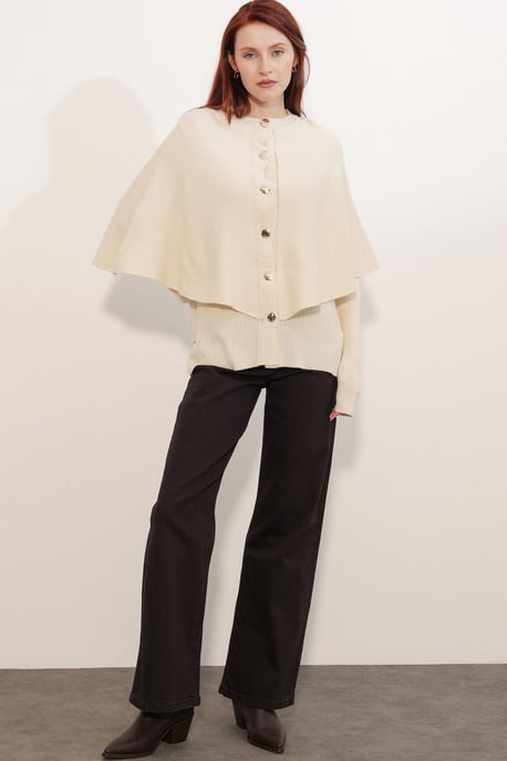 Ribbed Textured Long Sleeve Button-Up Cardigan - Image 2