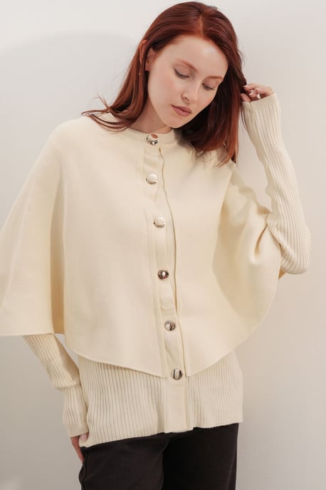 Ribbed Textured Long Sleeve Button-Up Cardigan - Image 3