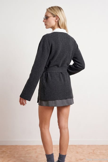 Women's Acrylic Wool Blend Cardigan - Image 2
