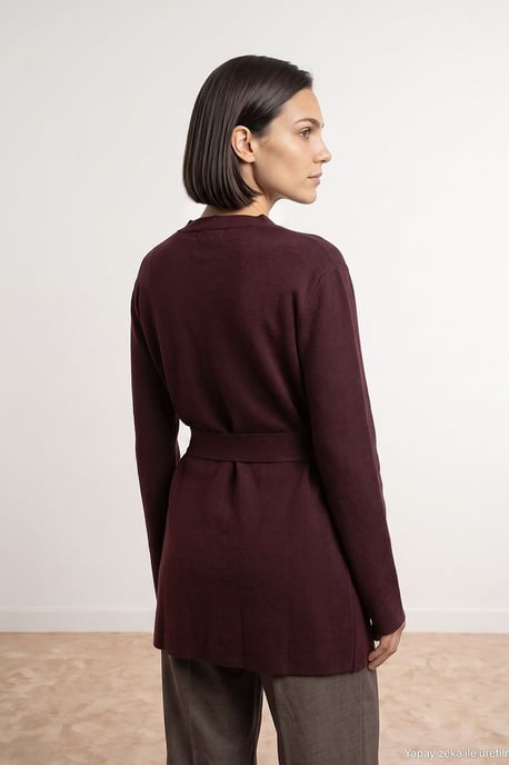 Women's Acrylic Wool Blend Cardigan - Image 2