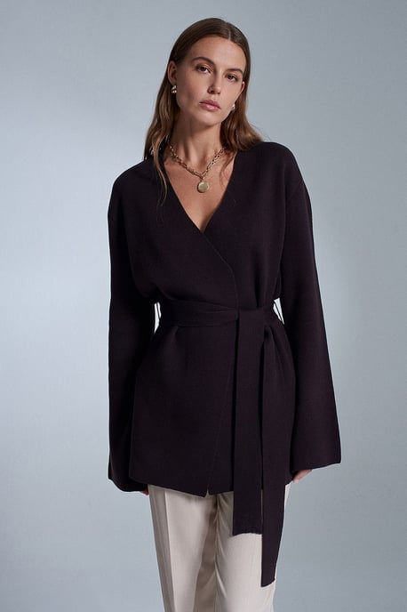 Women's Acrylic Wool Blend Cardigan - Image 3
