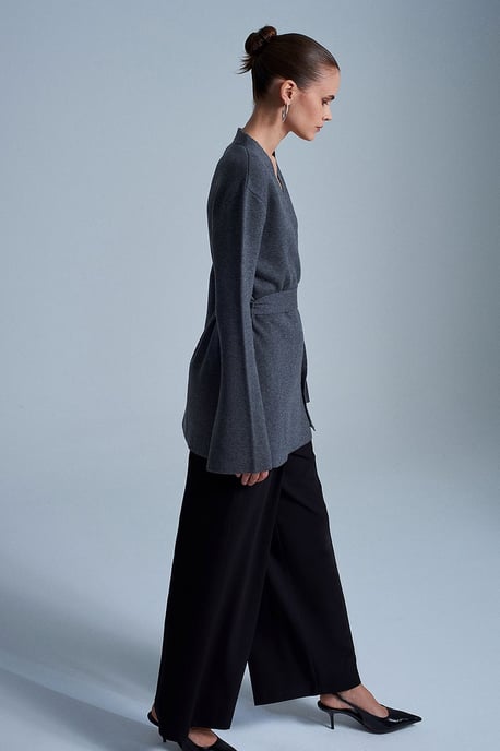 Women's Acrylic Wool Blend Cardigan - Image 4