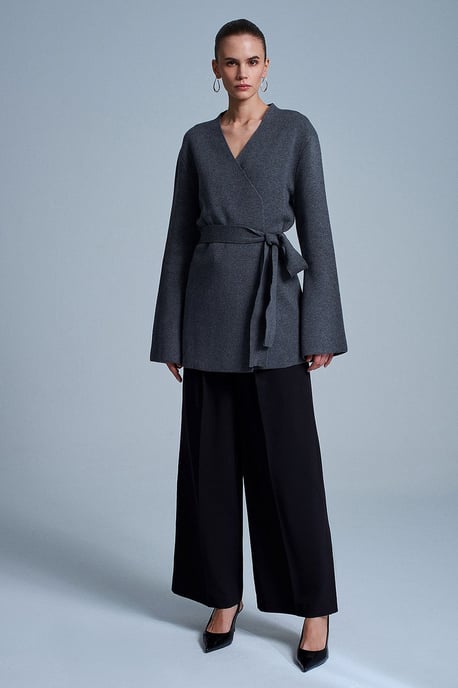 Women's Acrylic Wool Blend Cardigan - Image 5