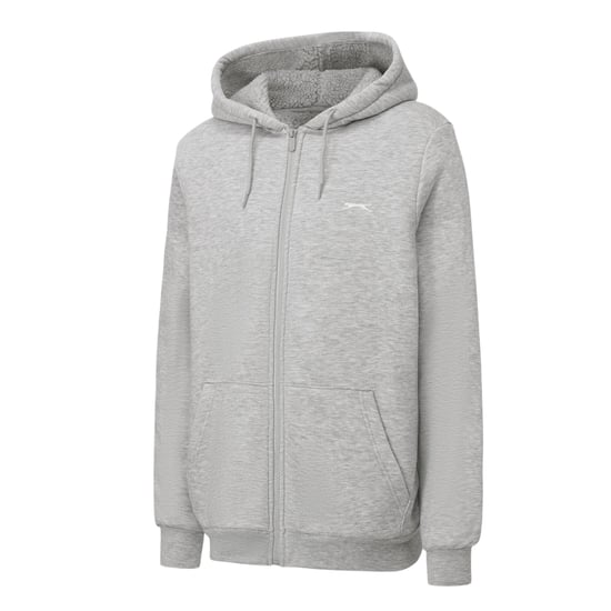 Slazenger Herenhoodie met voering en doorlopende rits van Borg (Grijs Marl Marl) - Image 3
