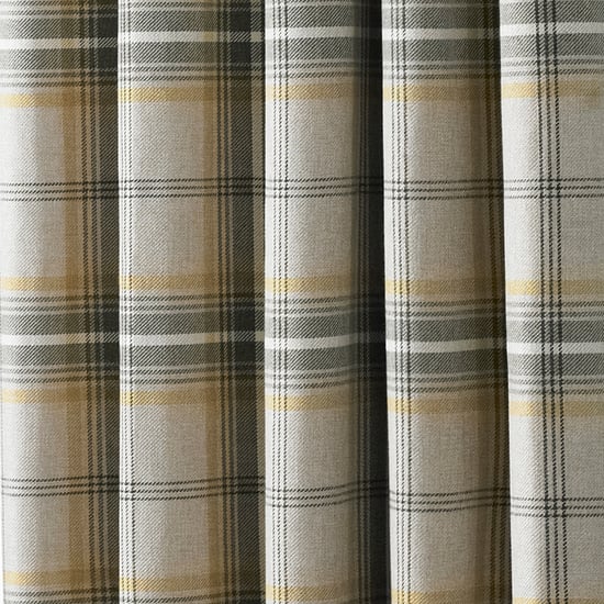 Aviemore Wool Effect Eyelet Curtains in Ochre - Image 4