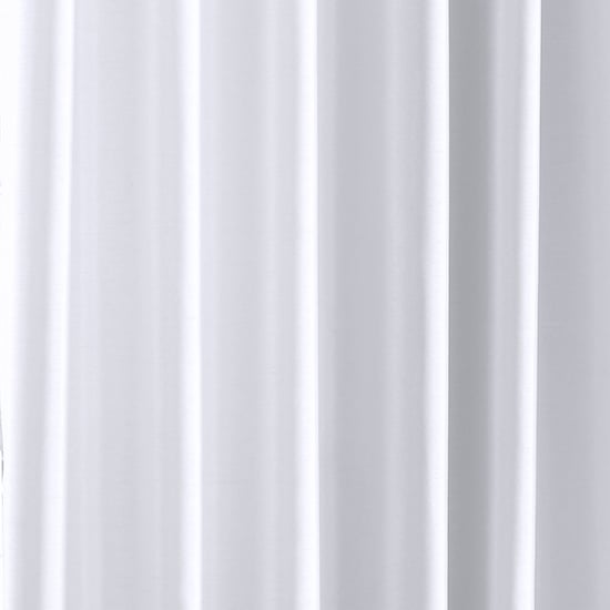 Fiji Silk Effect Eyelet Curtains in White - Image 4