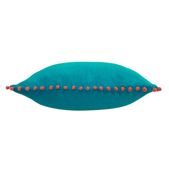 Velvet Pompom 45X45 Pcu Teal/Cor - Image 3