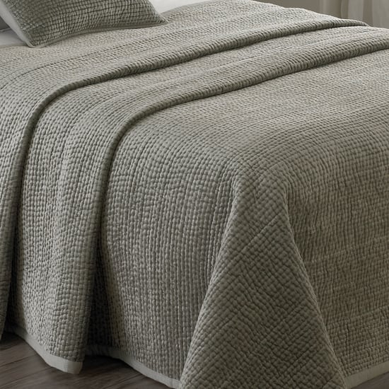 Brooklands Bedspread Silver - Image 2