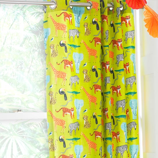 Jungletastic Printed Pencil Pleat Curtains in Multi - Image 2