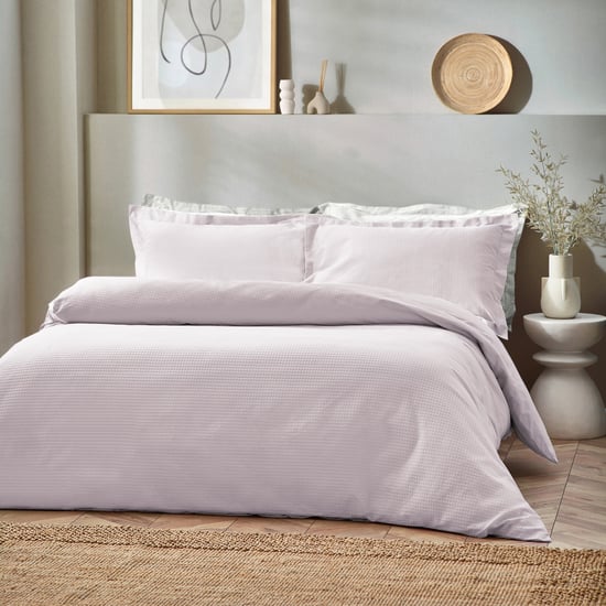 Waffle Duvet Set Blush - Image 2