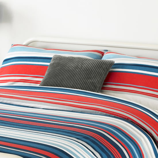 Lymington SKing Duvet Set Blu/Red - Image 2
