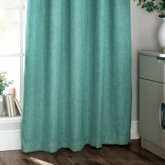Harrison Herringbone Pencil Pleat Curtains in Marine - Image 3