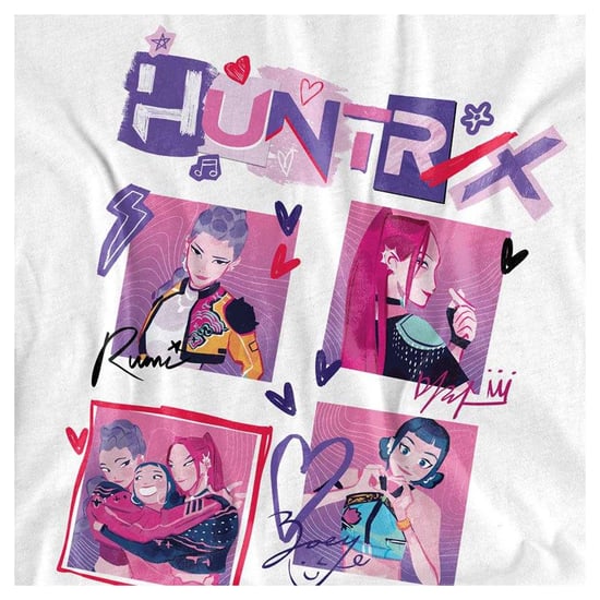 K-Pop Demon Hunters Unisex Adult Scrapbook Square Long-Sleeved T-Shirt (White) - Image 3
