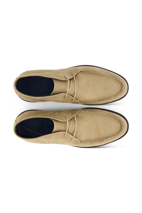 Giorgio hoge leren boots beige met donkere zool - Image 4