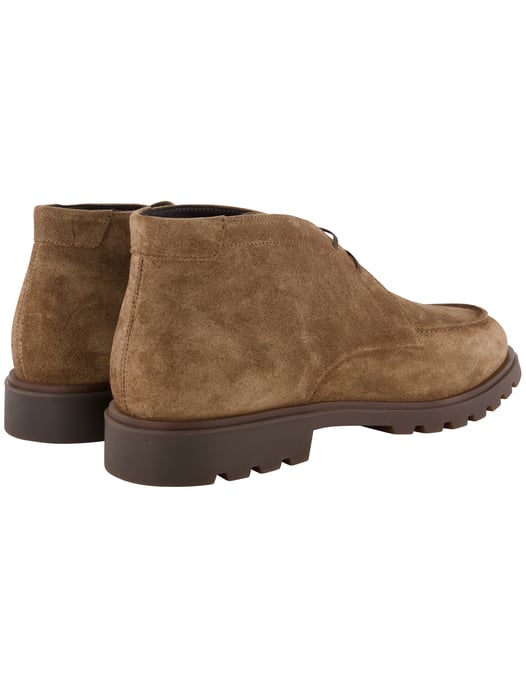 Veterschoenen Giorgio bruin suede grof geribbelde rubberzool - Image 3