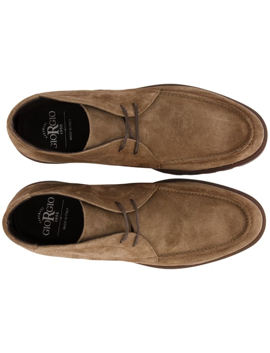 Veterschoenen Giorgio bruin suede grof geribbelde rubberzool - Image 4