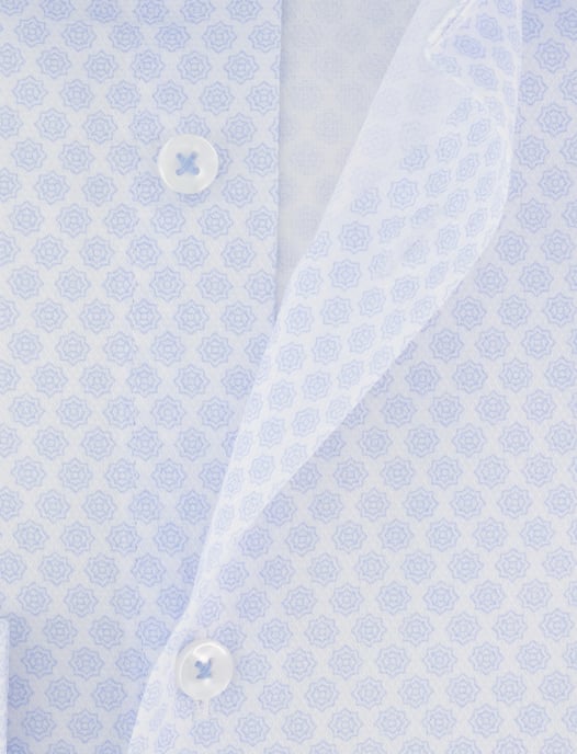Overhemd Seidensticker lichtblauw slim fit geprint - Image 4