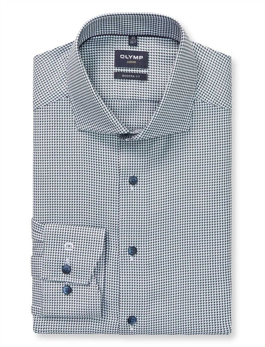 Olymp overhemd luxor modern fit blauw katoen - Image 1