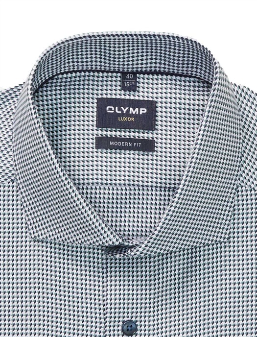 Olymp overhemd luxor modern fit blauw katoen - Image 2