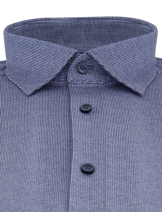 Blauw overhemd OLYMP body fit lange mouwen jersey - Image 3
