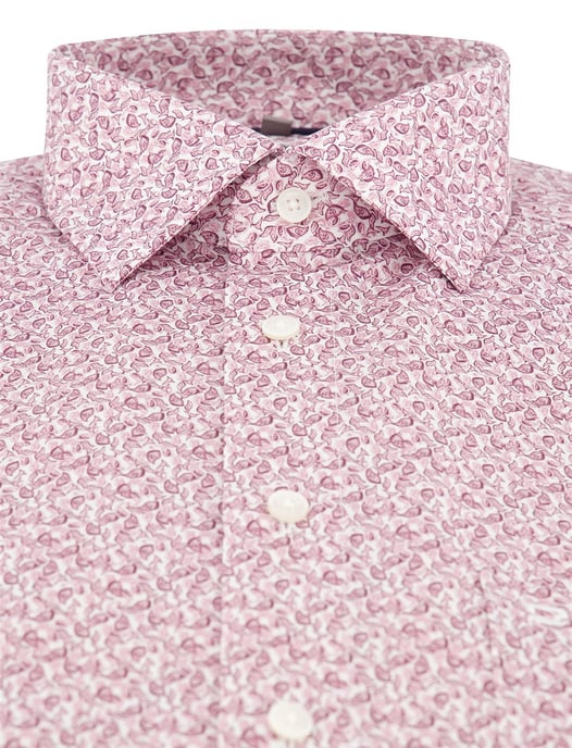 Roze wit OLYMP overhemd met print - Image 3