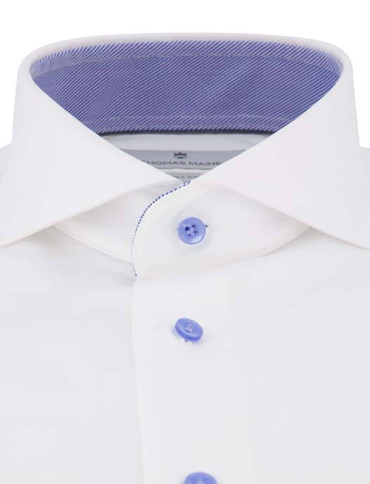 Thomas Maine two-ply overhemd wit katoen - Image 3