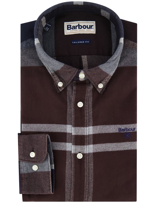 Casual overhemd Barbour tailored fit aubergine button-down boord - Image 2
