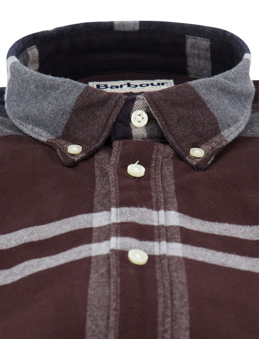 Casual overhemd Barbour tailored fit aubergine button-down boord - Image 3