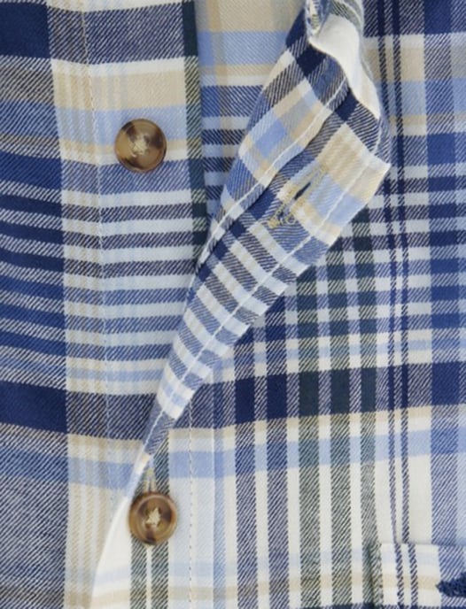 Fynch-Hatton overhemd ml 5 blauw geruit flanel - Image 4