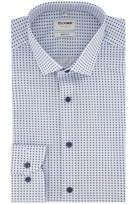 Olymp overhemd lichtblauw print extra slanke fit - Image 2